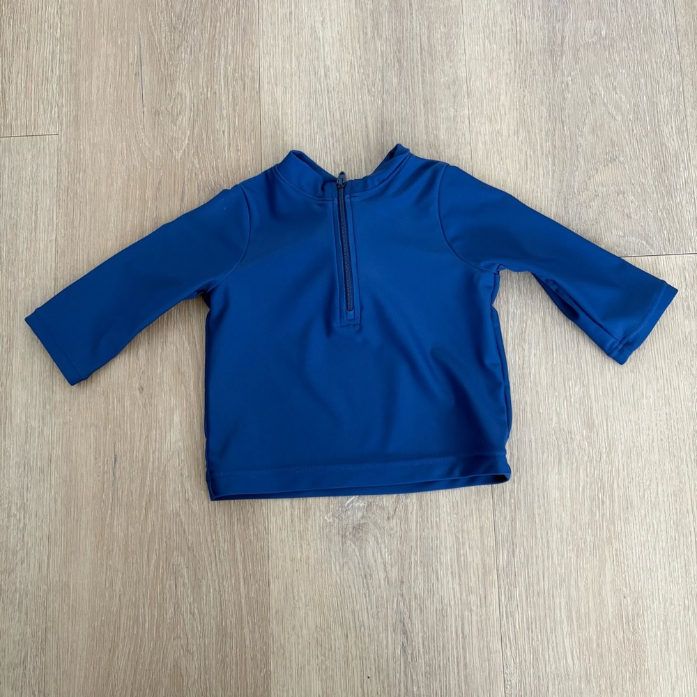 Primary Baby Kids Swim Top Rash Guard 0-3 Months Blue Swim Pool Summer UPF 50+